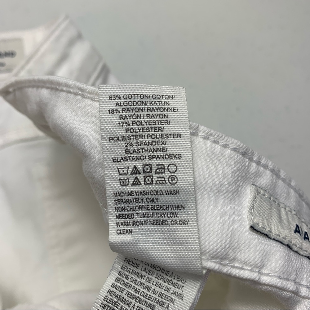 Lucky Brand White Ava Skinny Mid rise Denim Ankle Raw Hem  Jeans-Size 12/31 - Picture 11 of 15